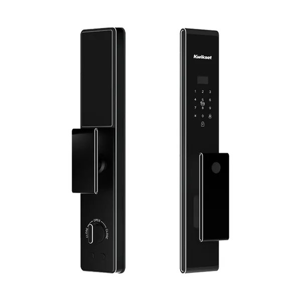 Kwikset PF7 7合1 電子鎖，門外面板與室內面板